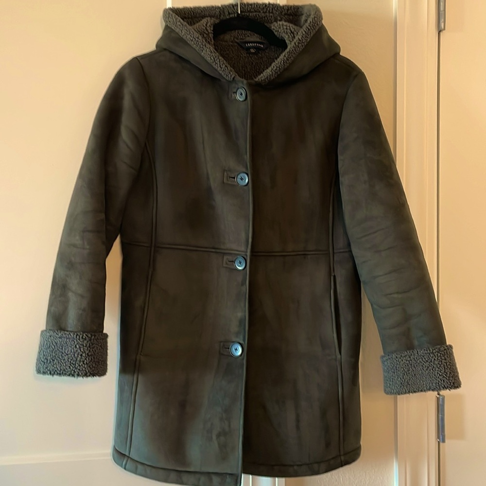 Lands’ End Faux Suede Coat
